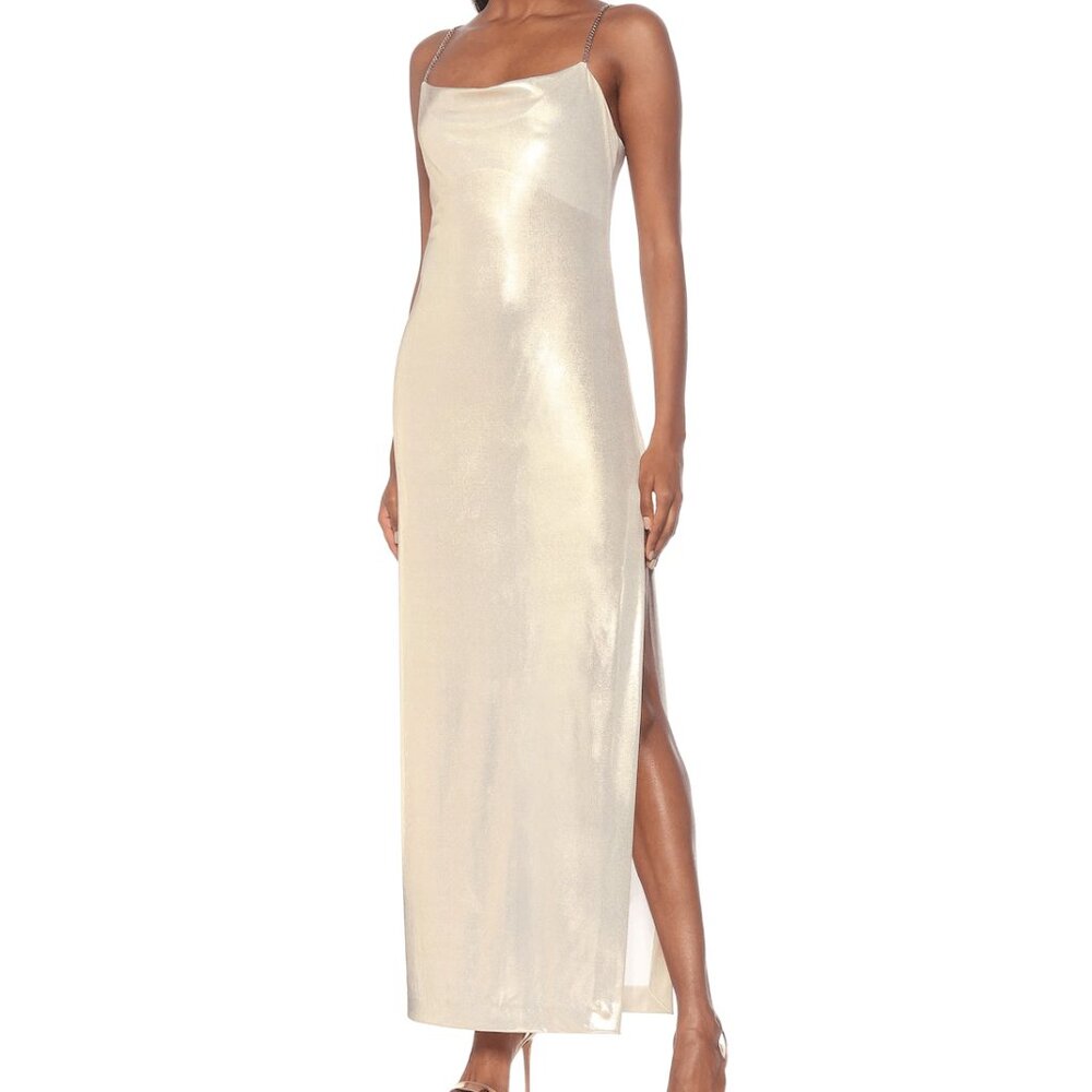 Balmain Lamé slip dress